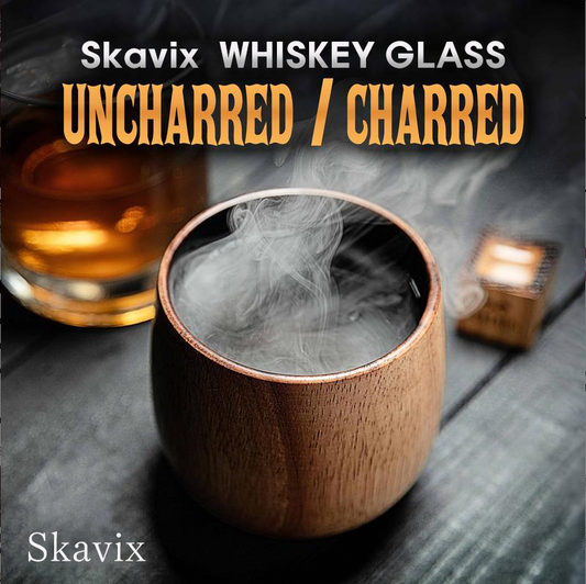 Festive Season Special — Handcrafted Charred Wood Whiskey Glass for Cozy Winter Nights