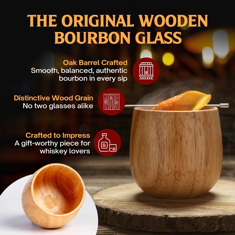 Festive Season Special — Handcrafted Charred Wood Whiskey Glass for Cozy Winter Nights